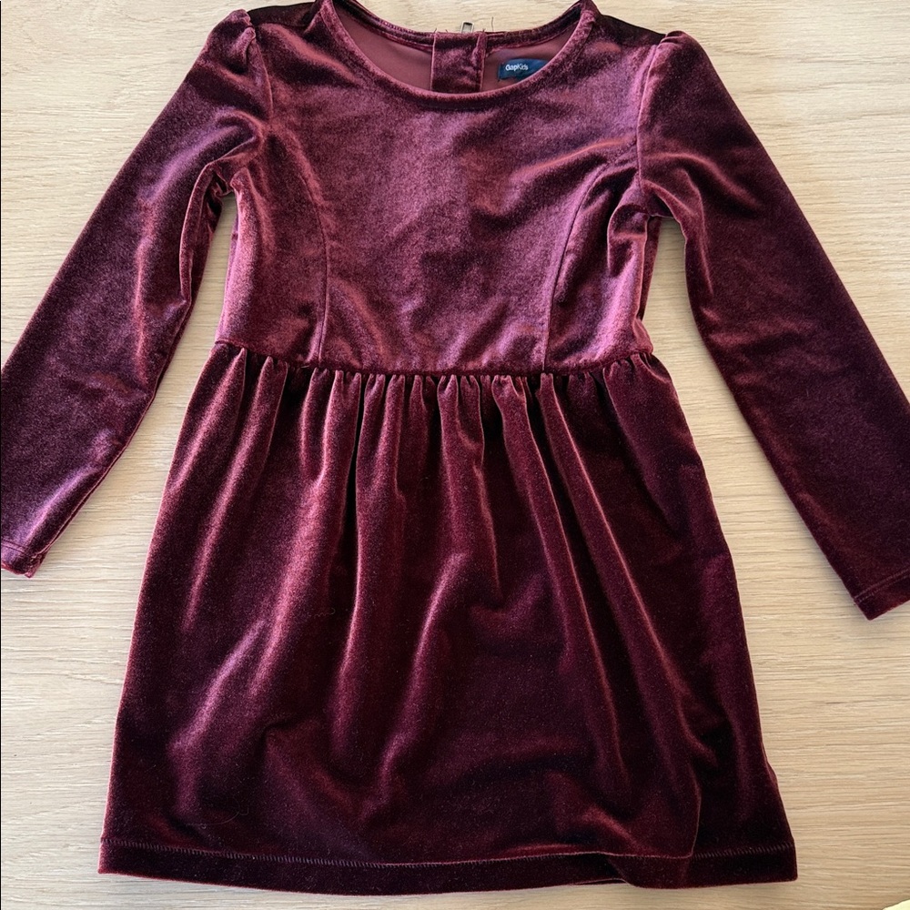 GapKids velvet dress SZ 4-5 XS EUC